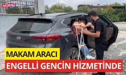 OSMANİYE'DE MAKAM ARACI ENGELLİ GENCİN HİZMETİNDE