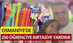 OSMANİYE'DE 250 ÖĞRENCİYE KIRTASİYE YARDIMI