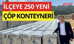 BAHÇE’YE 250 YENİ ÇÖP KONTEYNERİ