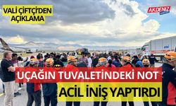 Uçağın tuvaletindeki not acil iniş yaptırdı