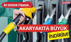 Bu geceden itibaren akaryakıta indirim !