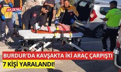 Burdur'da Kavşakta İki Araç Çarpıştı: 7 Yaralı