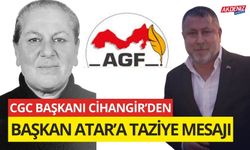 GAZETECİ DİYAP ATAR’A BAŞKAN CİHANGİR’DEN TAZİYE MESAJI