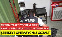 Merdiven altı yöntemlerle ayarı ve gramajı düşük altın basan şebekeye operasyon: 8 gözaltı