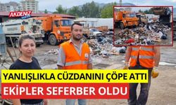 Yanlışlıkla cüzdanını çöpe attı, ekipler seferber oldu