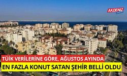 TÜİK verilerine göre, Ağustos ayında en fazla konut satan şehir belli oldu