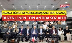 ADASO yönetim kurul başkanı Zeki Kıvanç, düzenlenen toplantıda konuştu