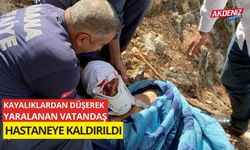 Kayalıklardan düşerek yaralanan vatandaş hastaneye kaldırıldı