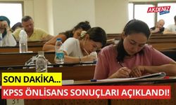 Son dakika... KPSS Önlisans sonuçları açıklandı