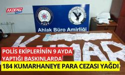 Polis ekiplerinin 9 ayda yaptığı baskınlarda 184 kumarhaneye para cezası yağdı