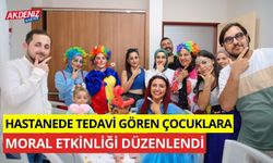 Hastanede tedavi gören çocuklara moral etkinliği düzenlendi