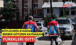 Köylünün ayağına berberi götüren kaymakam, yürekleri ısıttı