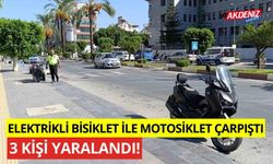 Elektrikli bisiklet ile motosiklet çarpıştı facianın eşiğinden dönüldü: 3 yaralı