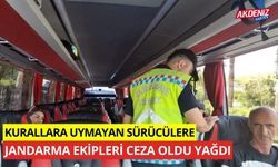 Kurallara uymayan sürücülere jandarma ceza oldu yağdı