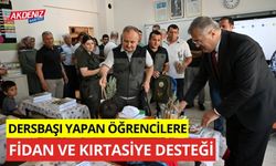 Dersbaşı yapan öğrencilere fidan ve kırtasiye hediyesi