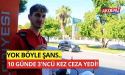 Yok böyle şans, Motokurye 10 gün içerisinde 3'ncü kez ceza yedi