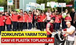 OSMANİYE'NİN ZORKUN YAYLA YOLUNDA YARIM TON CAM VE PLASTİK TOPLADILAR