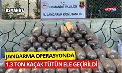 OSMANİYE JANDARMA EKİPLERİ, 1.3 TON KAÇAK TÜTÜN ELE GEÇİRDİ