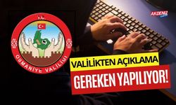 OSMANİYE’DE VATANDAŞLAR TEDİRGİNDİ: VALİLİKTEN AÇIKLAMA GELDİ