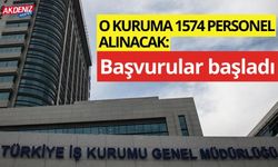 O Kuruma 1574 personel alınacak: Başvurular başladı