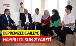 OSMANİYE'DE DEPREMZEDE AİLEYE BAKAN YARDIMCISI KARALOĞLU ZİYARETİ