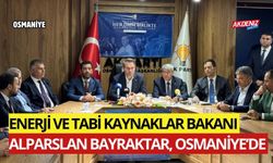 ENERJİ VE TABİ KAYNAKLAR BAKANI ALPARSLAN BAYRAKTAR, OSMANİYE'DE