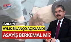 OSMANİYE'DE AYLIK ASAYİŞ VE GÜVENLİK BİLANÇOSU AÇIKLANDI