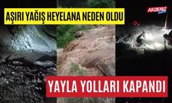 Hatay'da aşırı yağış heyelana neden oldu, yayla yolları kapandı