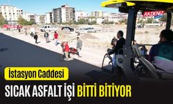 OSMANİYE'DE İSTASYON CADDESİ ASFALT İŞİ BİTTİ BİTİYOR