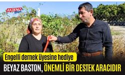 OSMANİYE'DE ENGELLİ ÜYEYE BEYAZ BASTON HEDİYE EDİLDİ