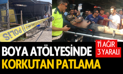 Mersin'de boya atölyesinde patlama: 1'i ağır 3 yaralı