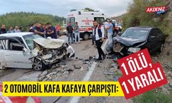 OSMANİYE’DE 2 OTOMOBİL KAFA KAFAYA ÇARPIŞTI: 1 ÖLÜ, 1 YARALI