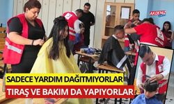 OSMANİYE'DE ÖĞRENCİLERİN TIRAŞI, KIZILAY GÖNÜLLÜLERİNDEN