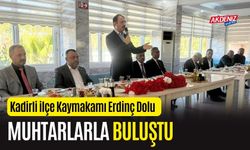 OSMANİYE'DE KAYMAKAM DOLU, MUHTARLARLA BULUŞTU