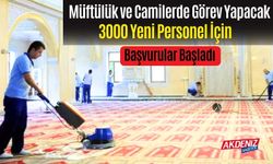 Müftülük ve Camilerde Görev Yapacak 3000 Yeni Personel İçin Başvurular Başladı