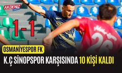 SON DAKİKA! OSMANİYESPOR FK, K.Ç SİNOPSPOR KARŞISINDA 10 KİŞİ KALDI