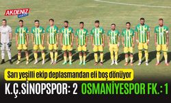 OSMANİYESPOR FK., KÜÇÜKÇEKMECE SİNOPSPOR DEPLASMANINDAN ELİ BOŞ DÖNÜYOR