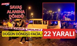 Düğünden dönerken kaza yaptılar: 22 Yaralı