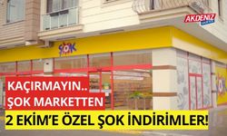 ŞOK Marketten 2 Ekim'e özel ŞOK indirim!