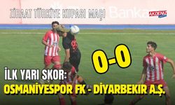 ZİRAAT TÜRKİYE KUPASI MAÇI İLK YARI : OSMANİYESPOR FK.: 0 DİYARBEKİRSPOR: 0