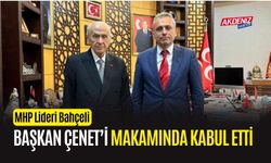 MHP LİDERİ BAHÇELİ, BAŞKAN ÇENET'İ MAKAMINDA KABUL ETTİ