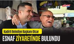 OSMANİYE'NİN KADİRLİ İLÇE BELEDİYE BAŞKANI OLCAR, ESNAF ZİYARETİNDE BULUNDU