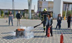 Meskun mahalde yangına müdahale eğitimi