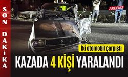 OSMANİYE'DE İKİ OTOMOBİL ÇARPIŞTI: 4 YARALI