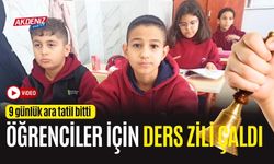 OSMANİYE'DE 9 GÜNLÜK ARA TATİLİN ARDINDAN DERS ZİLİ ÇALDI