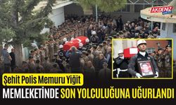 Şehit polis memuru Yiğit gözyaşlarıyla uğurlandı