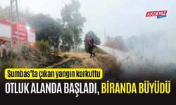 OSMANİYE'DE OTLUK ALANDA ÇIKAN YANGIN BİRANDA BÜYÜDÜ