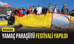 OSMANİYE'DE YAMAÇ PARAŞÜTÜ FESTİVALİ DÜZENLENDİ