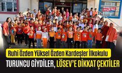 OSMANİYE'DE ÖĞRETMEN VE ÖRENCİLER, LÖSEMİYE DİKKAT ÇEKMEK İÇİN TURUNCU GİYİNDİ