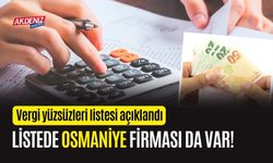 OSMANİYE FİRMASI 3.SIRADA, VERGİ YÜZSÜZLERİ LİSTESİ AÇIKLANDI!